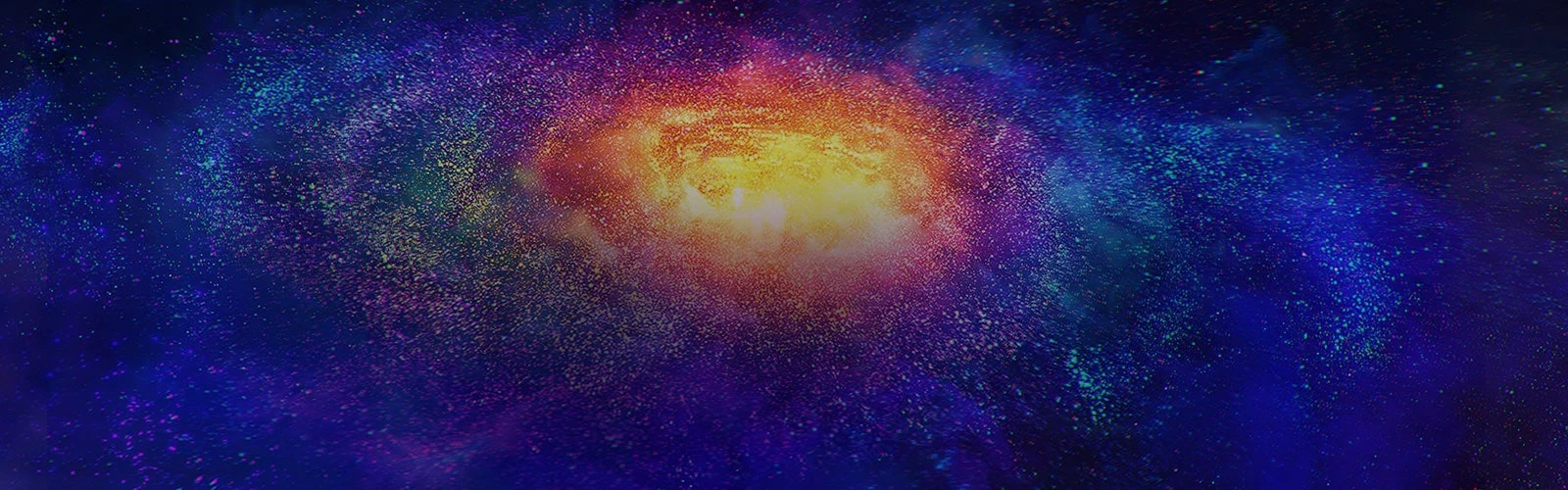 Des millions de petites particules colorées dans l’espace.