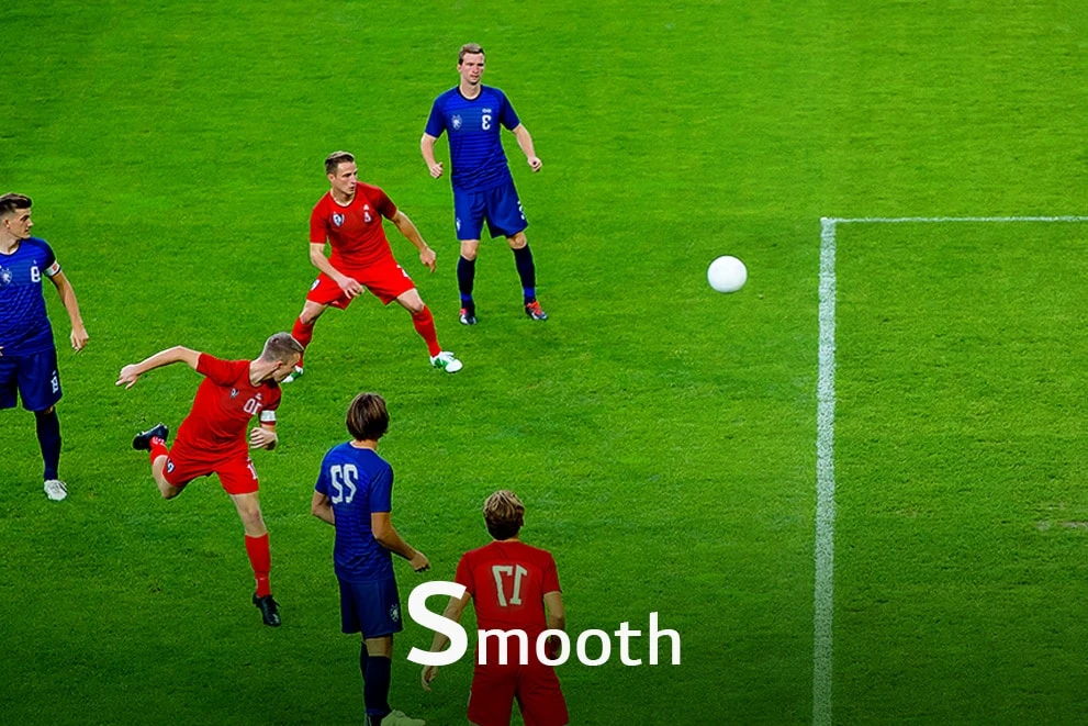 Une scène de six joueurs de football étiquetée « Fluide »
