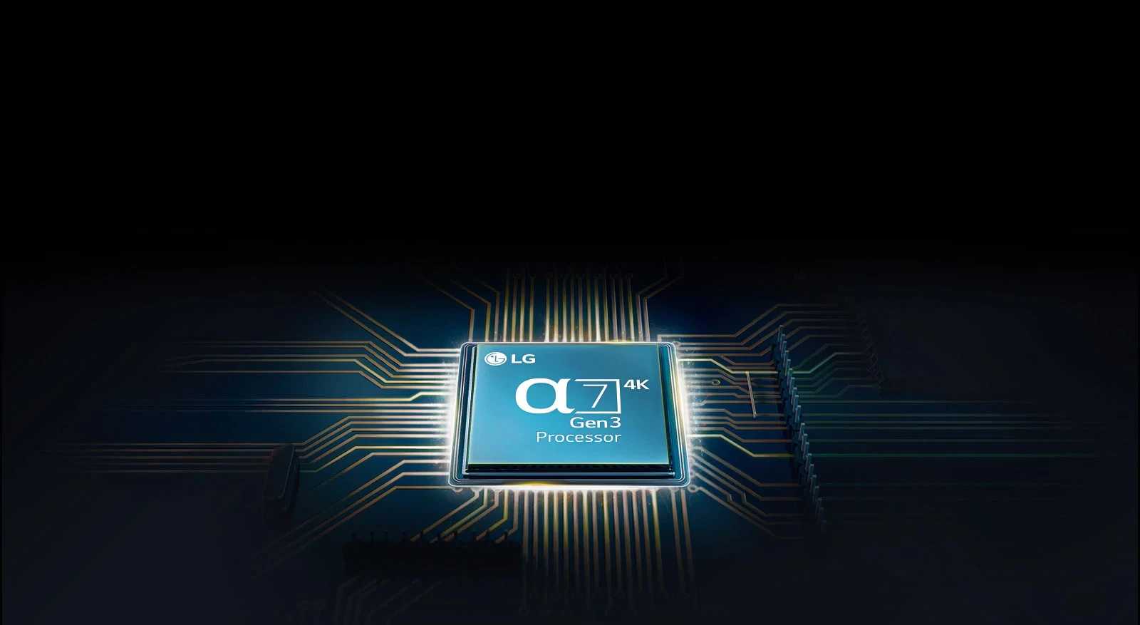 Puce Alpha 7 montée sur une carte mère TV
