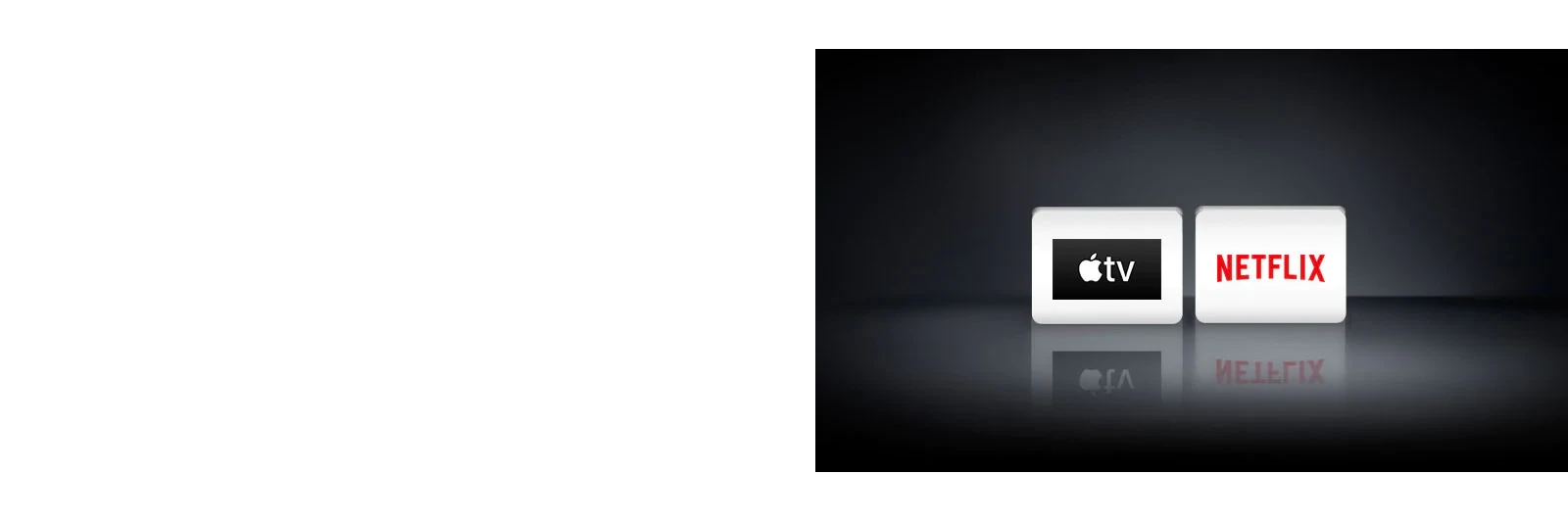 Deux logos: l'application Apple TV et Netflix